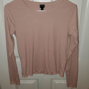 Xl soft pink long sleeve blouse